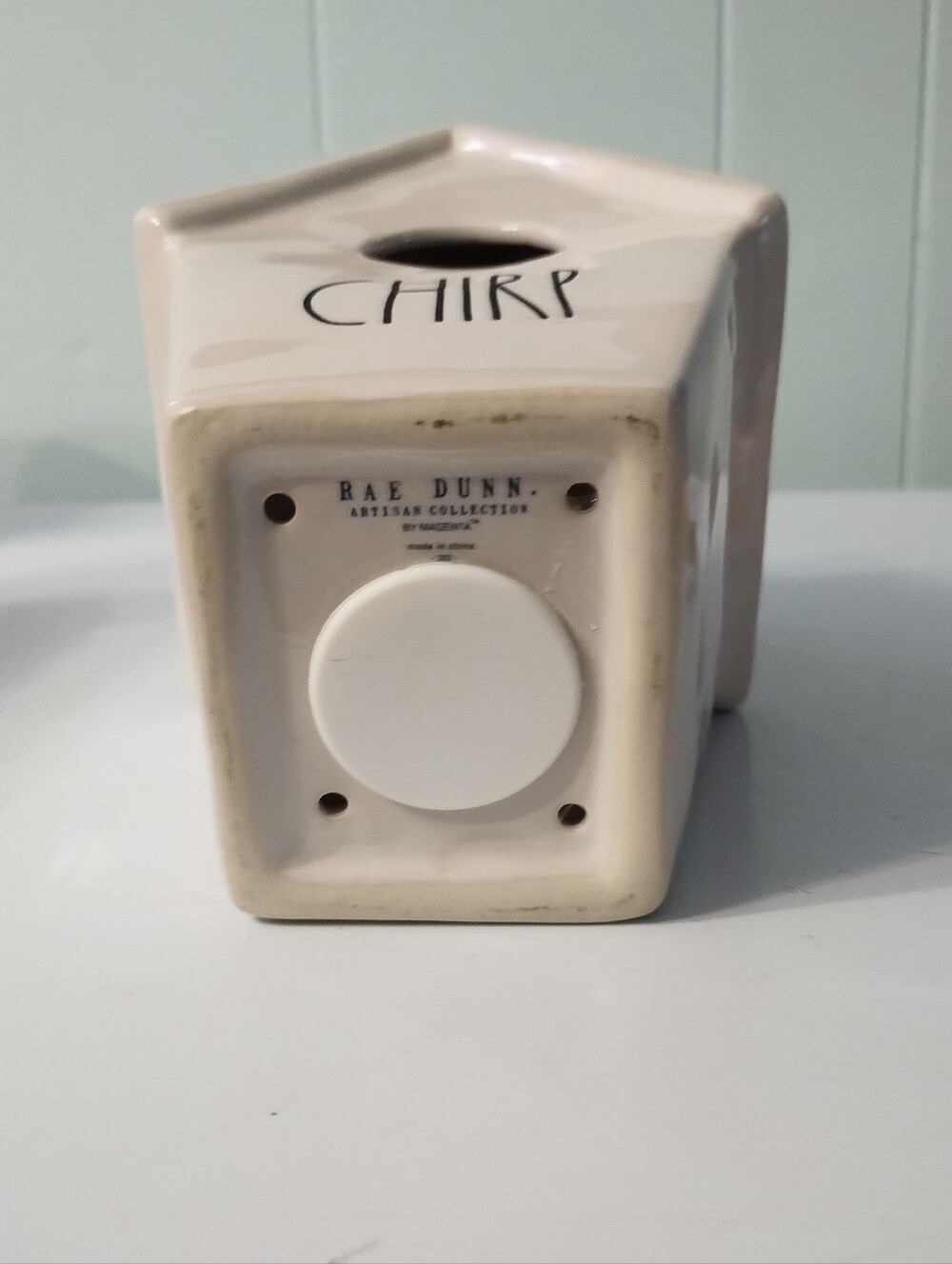 Rae Dunn Chirp Ceramic Birdhouse Decor - Picture 3 of 3